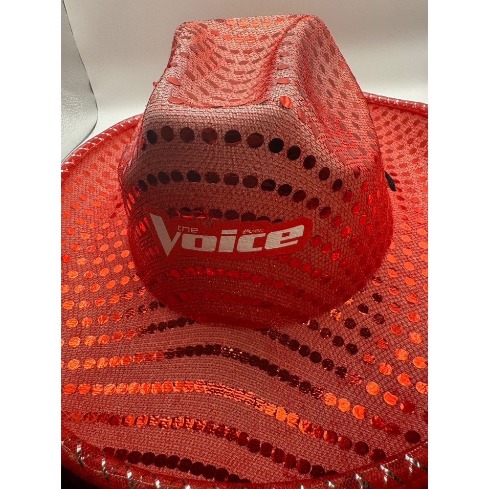 The Voice NBC Sequin Cowboy Hat Red Glitter Party Costume Accessory
